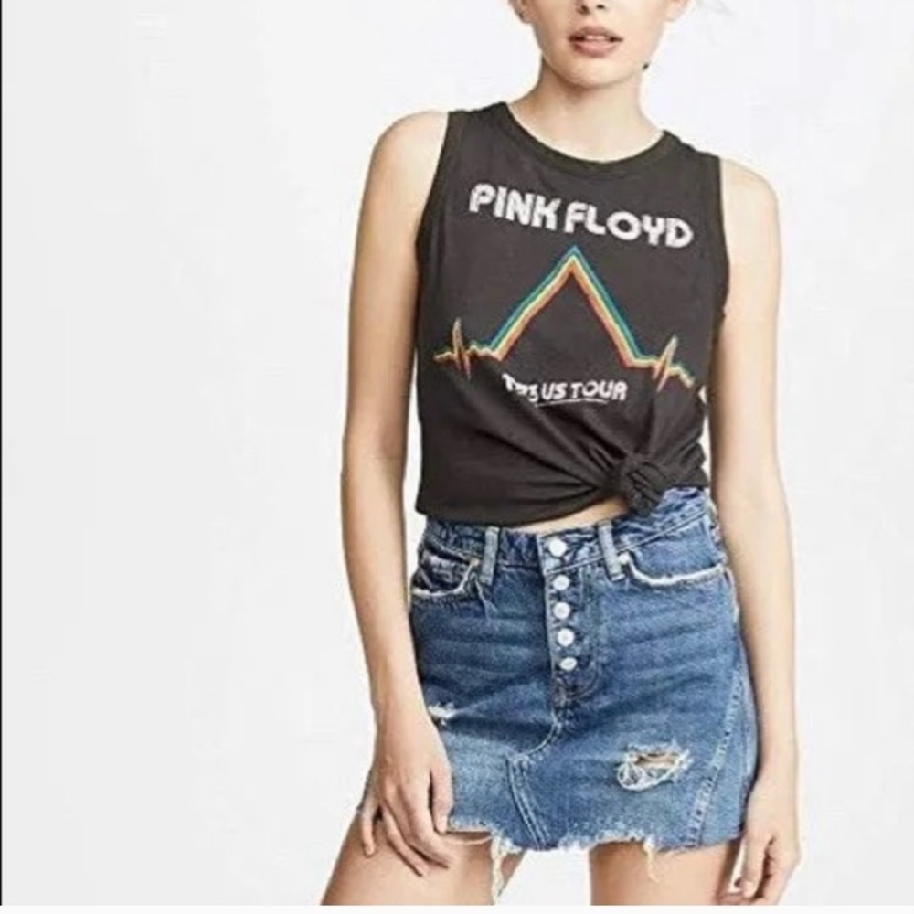 NWT Free People 31W Harvey Blue Denim Mini Skirt